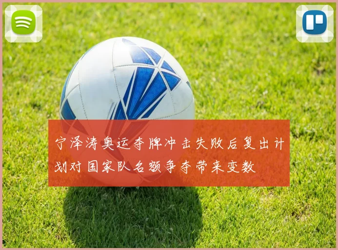 宁泽涛奥运夺牌冲击失败后复出计划对国家队名额争夺带来变数